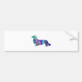 Adesivo Para Carro Dachshund, impressão da aguarela do cão do