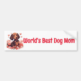 Adesivo Para Carro Dachshund Puppy World's Best Dog Mãe
