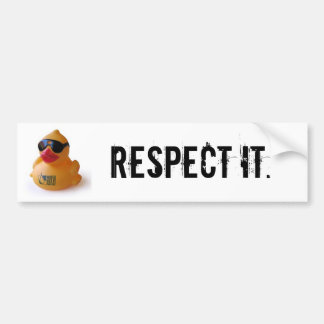 Adesivo Para Carro Daduck, respeita-o