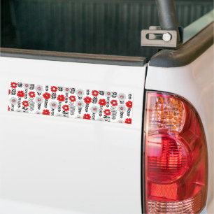 Adesivo Para Carro Daisy rabiscos em vermelho e preto