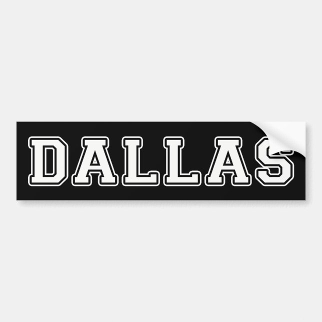 Adesivo Para Carro Dallas Texas (Frente)