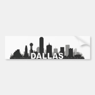 Adesivo Para Carro Dallas Texas Skyline Bumper Sticker