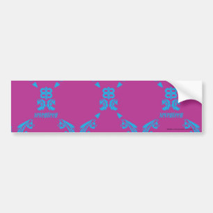 Adesivo Para Carro Damasco Aqua-Roxo