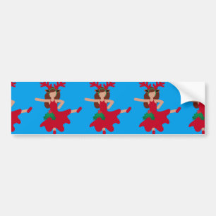 Adesivo Para Carro dançarina do xmas flamenco emoji
