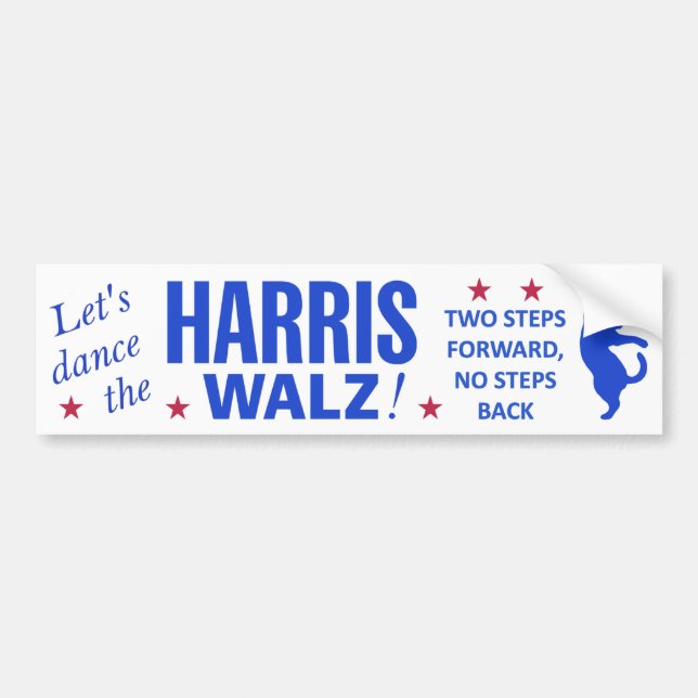 Adesivo Para Carro Dance o Harris Walz Bumper Sticker (Frente)