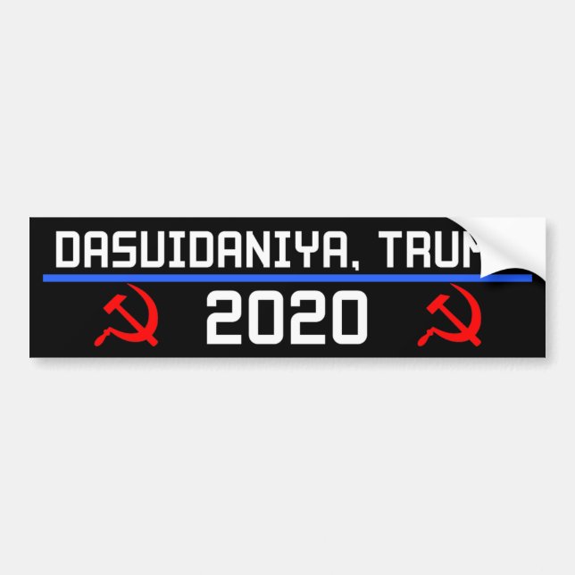 Adesivo Para Carro Dasvidaniya Trump 2020 Rússia Anti-Trump (Frente)
