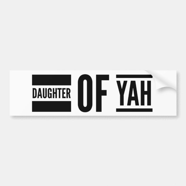 Adesivo Para Carro Daughter of Yah Hebrew Roots Messianic (Frente)