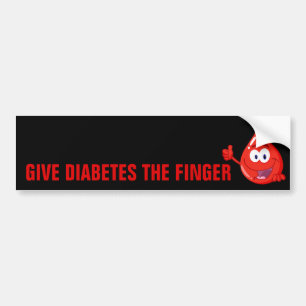 Adesivo Para Carro Dê a diabetes o dedo