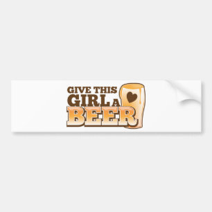 Adesivo Para Carro Dê a esta menina um ND da cerveja