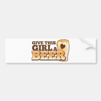 Adesivo Para Carro Dê a esta menina um ND da cerveja