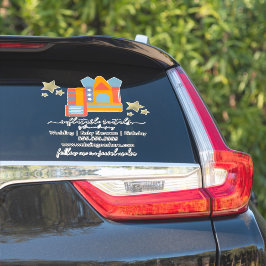 Adesivo para Carro de Casa de Saltos Inflável para