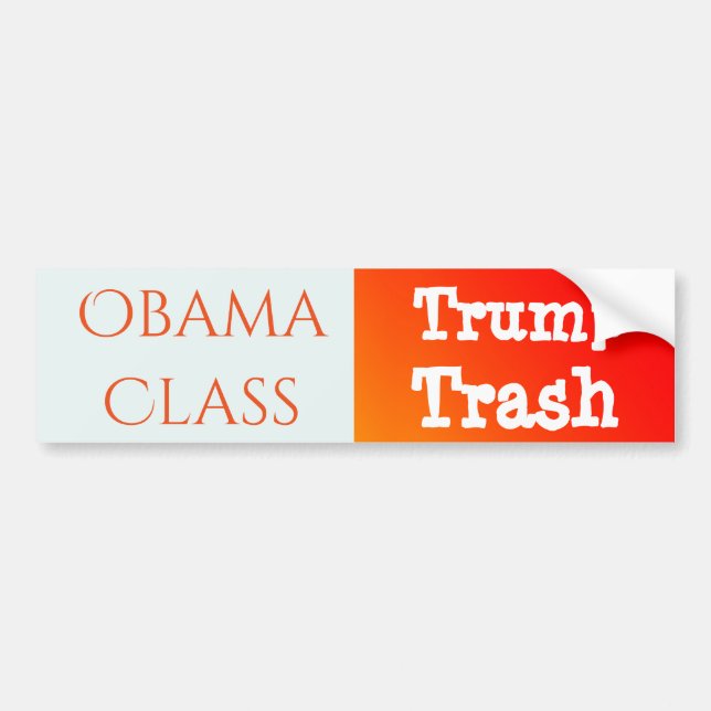 Adesivo Para Carro De "classe Obama, lixo do trunfo " (Frente)