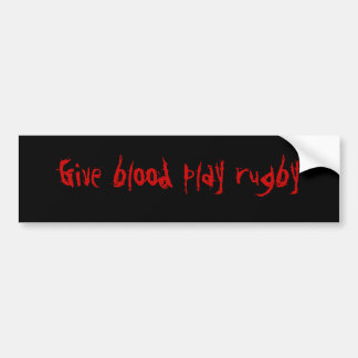 Adesivo Para Carro Dê o rugby do jogo do sangue