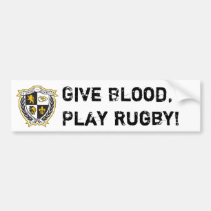 Adesivo Para Carro Dê o sangue, rugby do jogo!