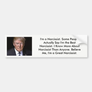 Adesivo Para Carro De "trunfo de Anti-Donald do Narcissist Donald