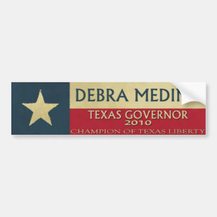 Adesivo Para Carro Debra Medina para o governador 2010 de TX - Sticke