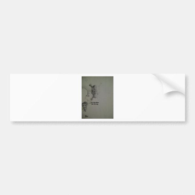 Adesivo Para Carro Declaração Negativa: Agir Como Homens, Ser Forte (Frente)