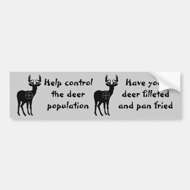 Adesivo Para Carro Deer Hunting Bumper Sticker (Frente)