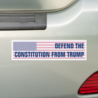 Adesivo Para Carro Defender a Constituição da Bandeira Trump American