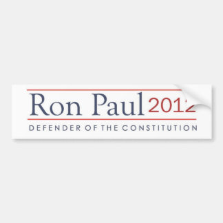 Adesivo Para Carro Defensor de Ron Paul da constituição 2012