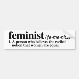 Adesivo Para Carro Definição da feminista - autocolante no vidro
