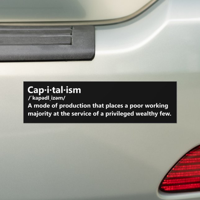 Adesivo Para Carro Definição do capitalismo (No carro)