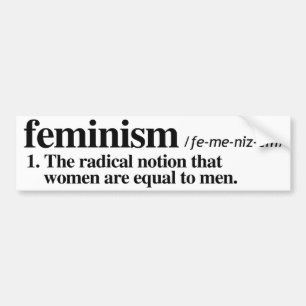 Adesivo Para Carro Definição do feminismo - autocolante no vidro