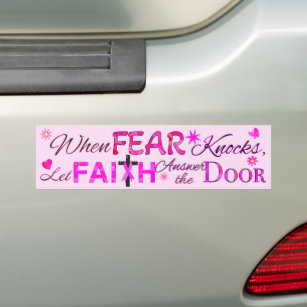 Adesivo Para Carro Deixe a FAITH atender a porta