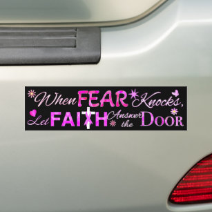 Adesivo Para Carro Deixe a FAITH atender a porta