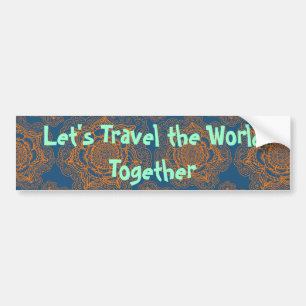 Adesivo Para Carro Deixe-nos viajar junto o mundo