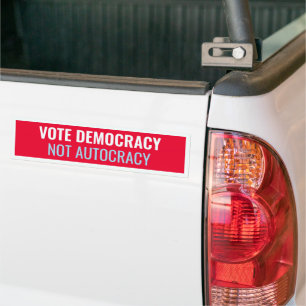 Adesivo Para Carro Democracia Votada (Vermelho)
