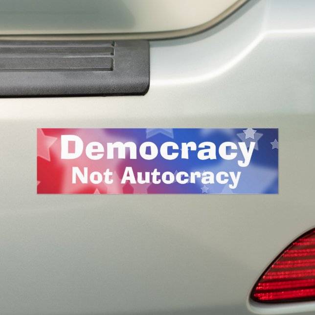 Adesivo Para Carro Democracy Not Autocracy (No carro)
