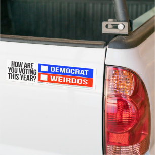 Adesivo Para Carro DEMOCRAT vs WEIRDOS