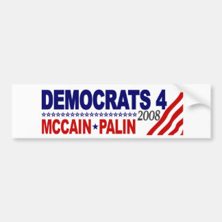 Adesivo Para Carro Democratas 4 McCain Palin
