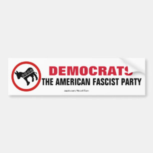 Adesivo Para Carro Democratas O Partido Fascista Americano