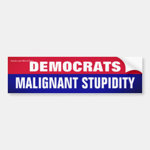 Adesivo Para Carro Democratas são Estupidez Maligna