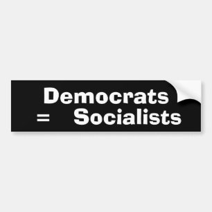 Adesivo Para Carro Democratas = Socialistas