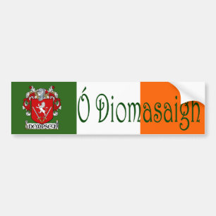 Adesivo Para Carro Dempsey Clan Irish/English Flag Bumper Sticker
