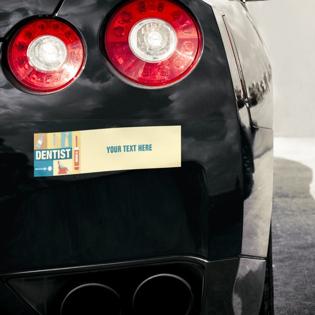 Adesivo Para Carro Dentista Profissional Icônico Projetado (Criador carregado)