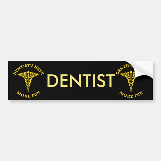 Adesivo Para Carro Dentista tem escudo personalizado mais divertido (Frente)