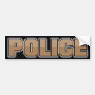 Adesivo Para Carro Departamento da polícia Brown 2 do brilho