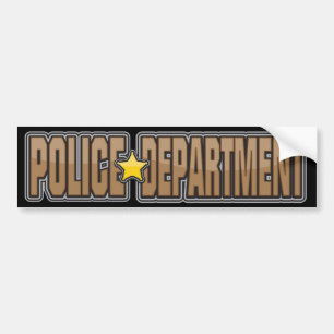 Adesivo Para Carro Departamento da polícia Brown do brilho