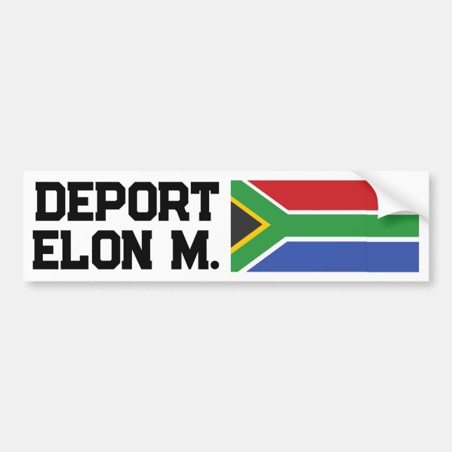 Adesivo Para Carro Deport Elon M. De volta à África do Sul (Frente)