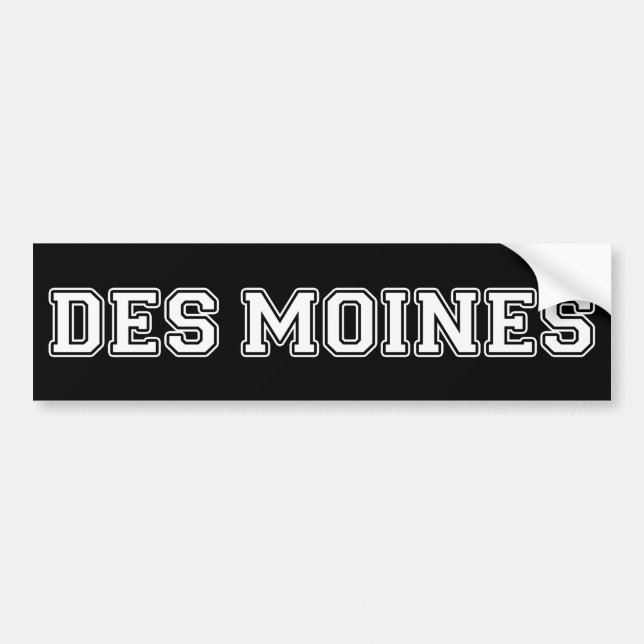 Adesivo Para Carro Des Moines Iowa (Frente)