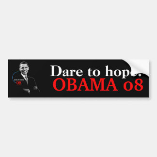Adesivo Para Carro Desafio à esperança! Bumpersticker de OBAMA 08