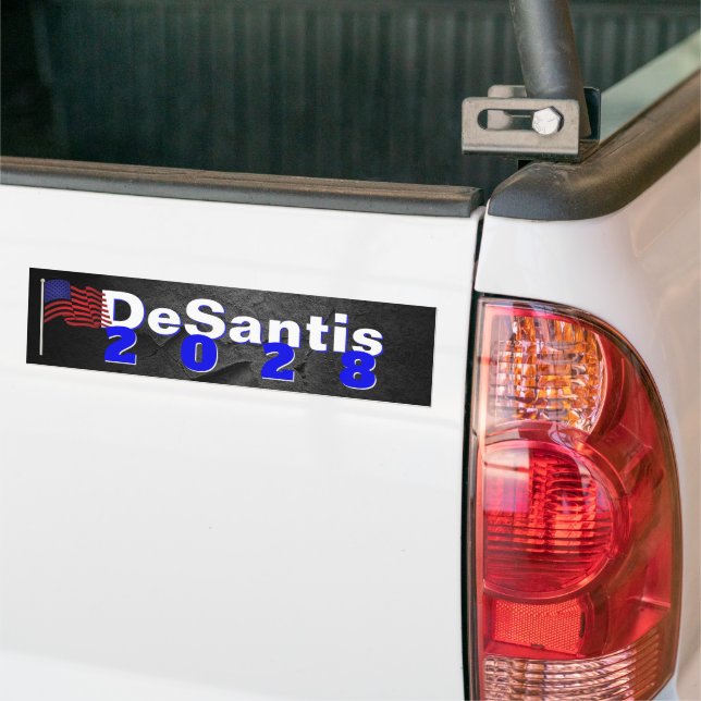 Adesivo Para Carro DeSantis 2028, sobre o "Black Rock Bumper Sticker (No caminhão)