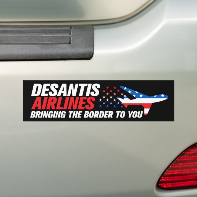 Adesivo Para Carro DeSantis Airlines Funny Ron DeSantis 2024 (No carro)