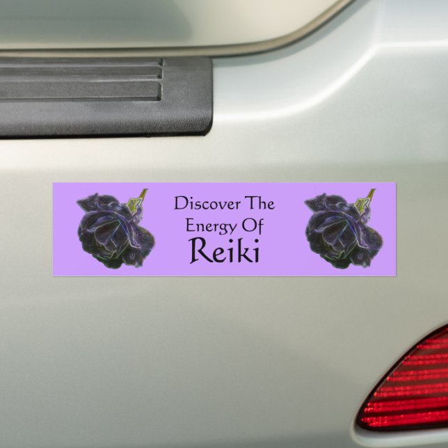 Adesivo Para Carro Descubra A Energia Do Reiki Rosa (No carro)