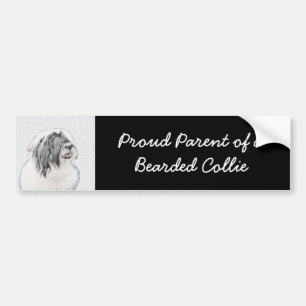 Adesivo Para Carro Desenho Collie Com Carapaça - Arte Cachorra Origi