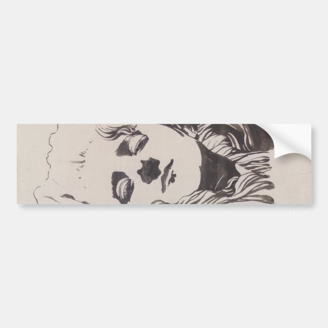 Adesivo Para Carro Desenho de uma mulher de "Ver Sacrum" (Moser) (Frente)